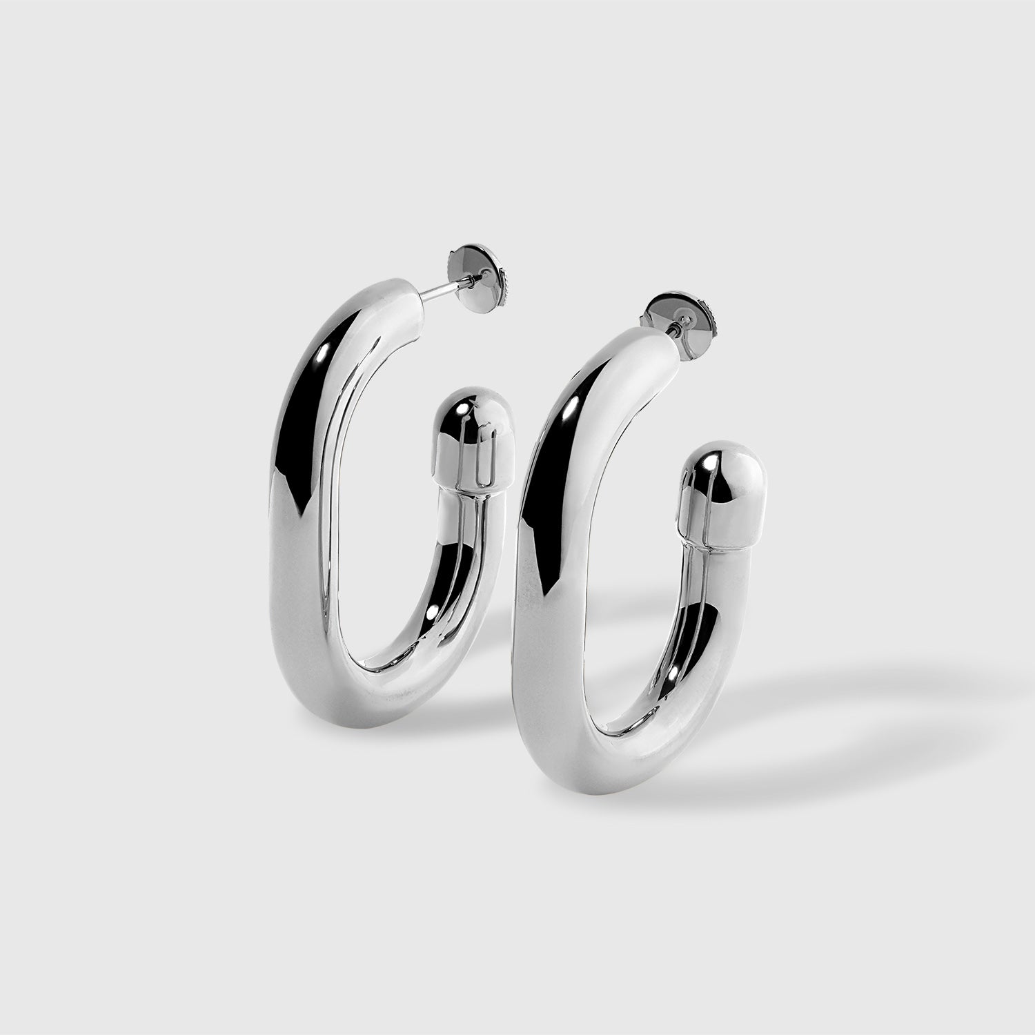 "Extrusion" Thick Large Gold Hoop Earrings